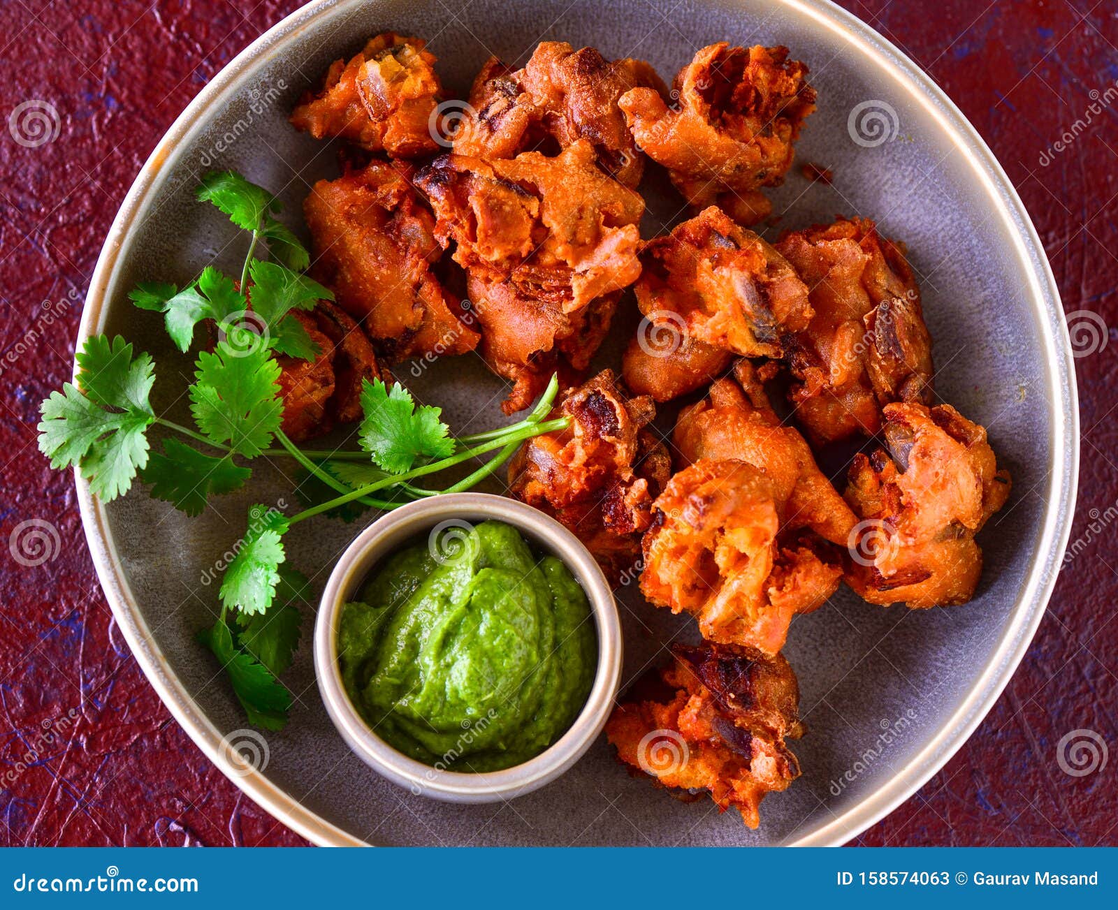 Indian Street Food Vegetable Pakora Stock Image - Image of dumplings