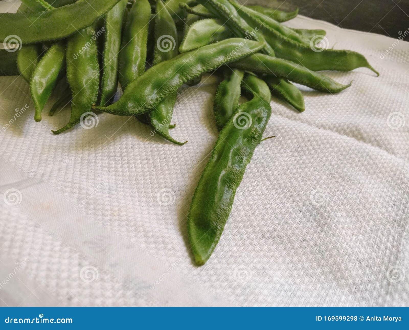 Indian Vegetables Flat Green Beans Stock Photo Image of shell, broad