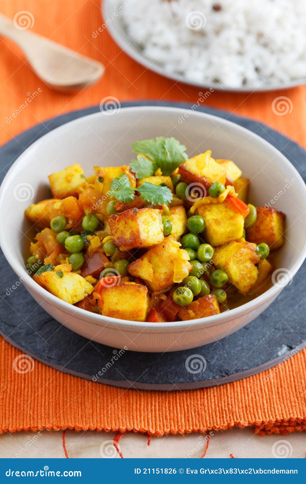Indian Vegetarian Dish stock photo. Image of fried, matar - 21151826