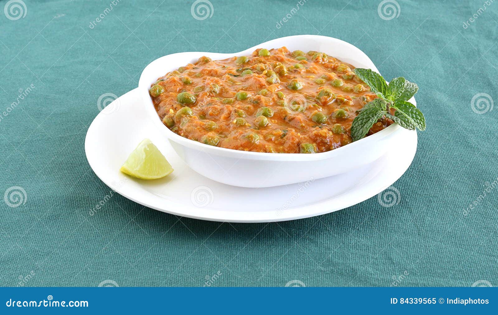 Indian Vegetarian Food Peas Curry Stock Image - Image of tray, tasty
