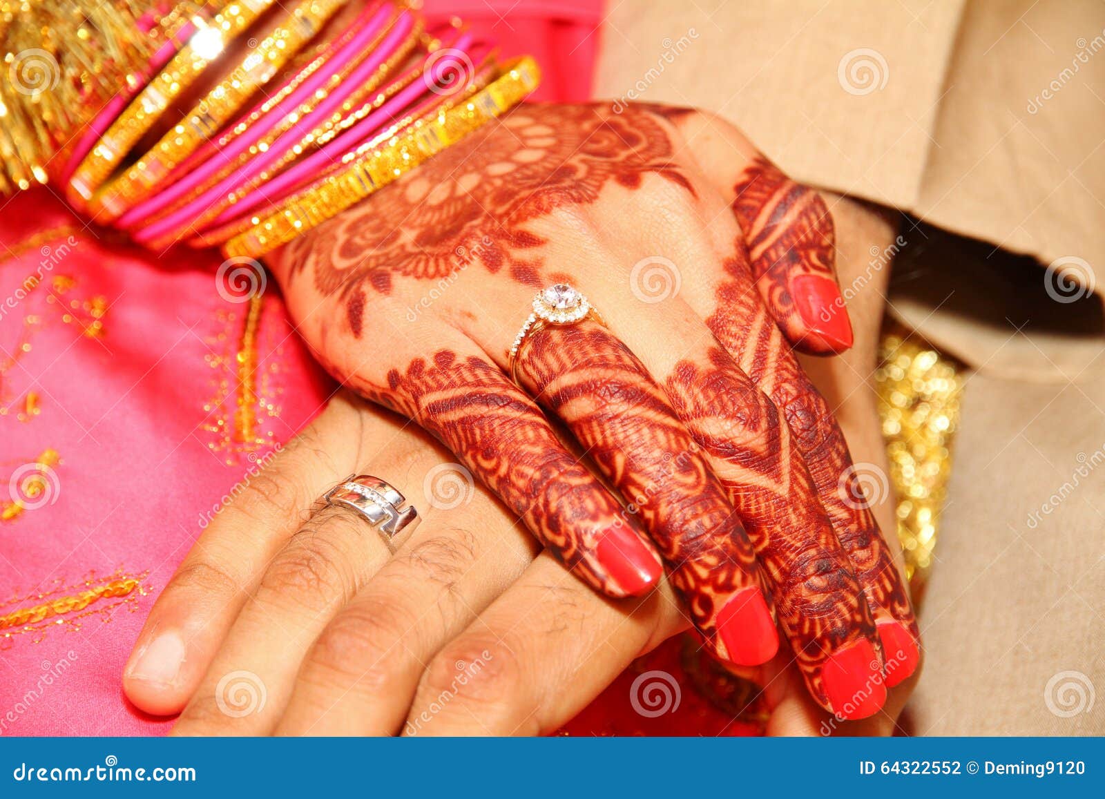 Indian wedding engagement ceremony.