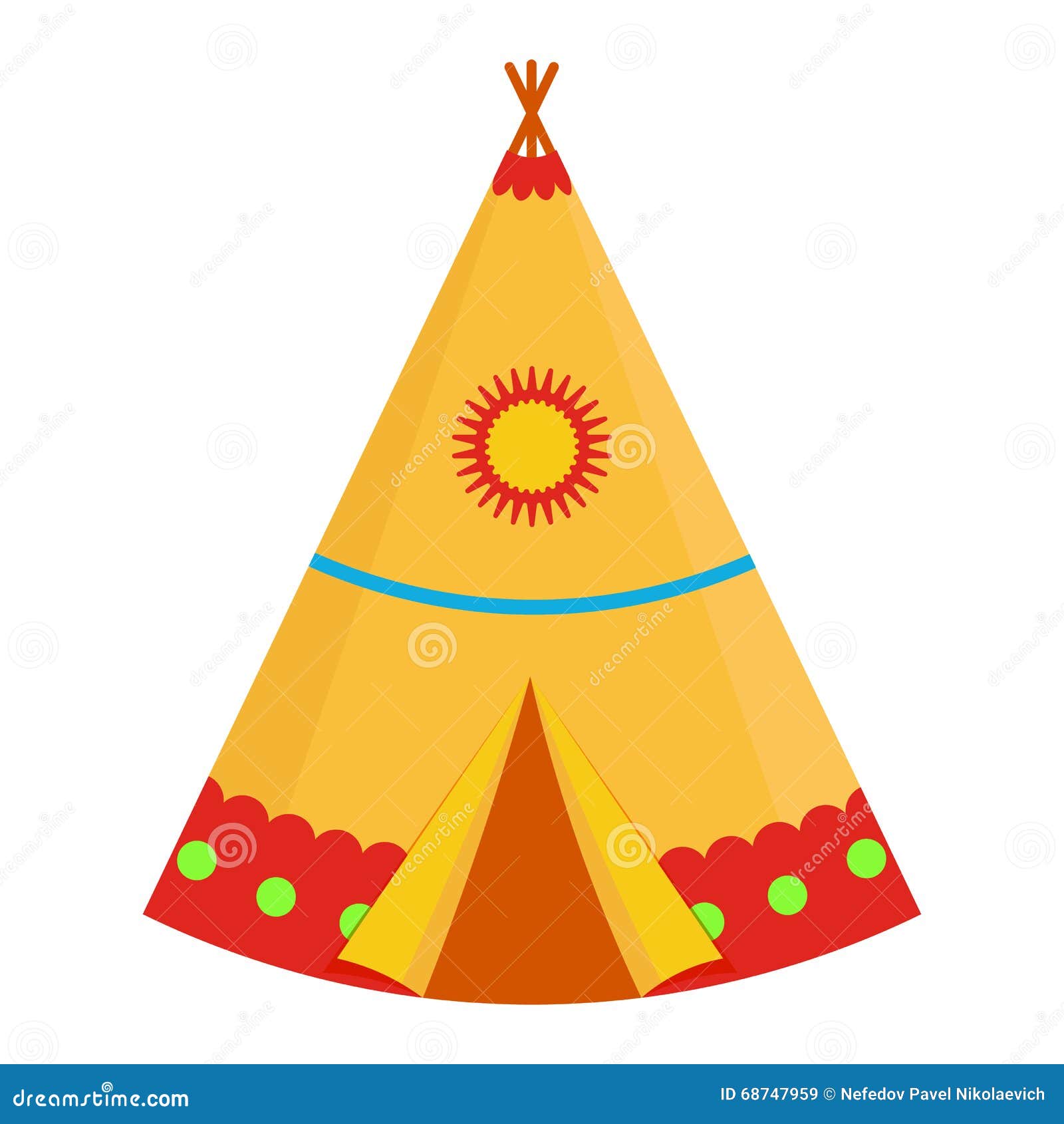 Indian Wigwam Illustration. Stock Illustration Illustration of