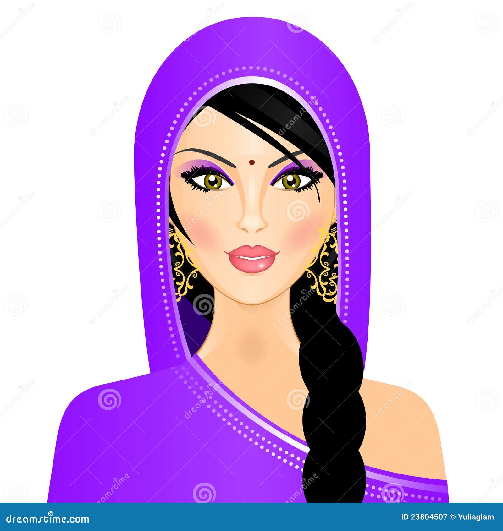 Download Indian woman stock vector. Illustration of girl, accessories - 23804507