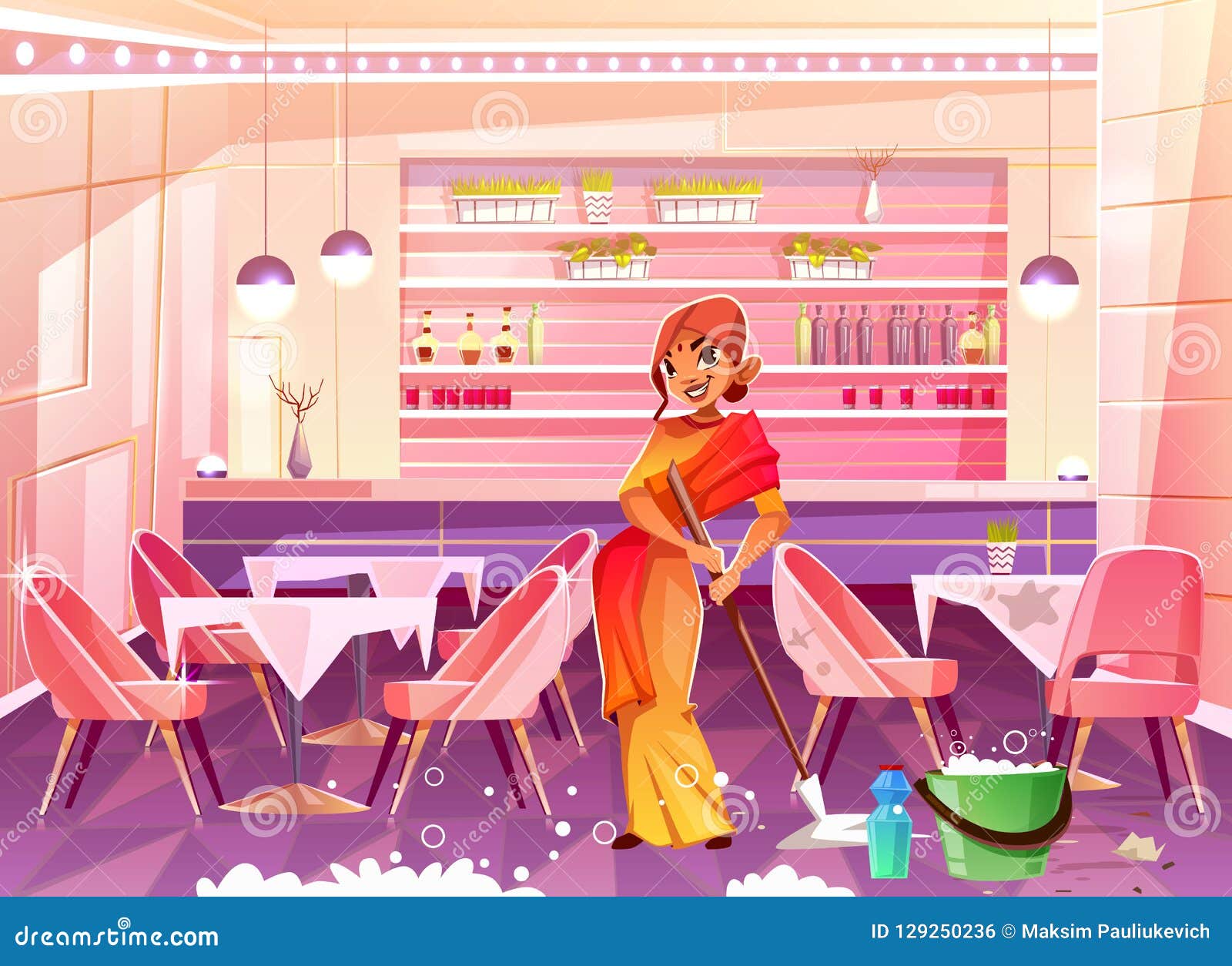 Indian Restaurant Interior Stock Illustrations 22 Indian