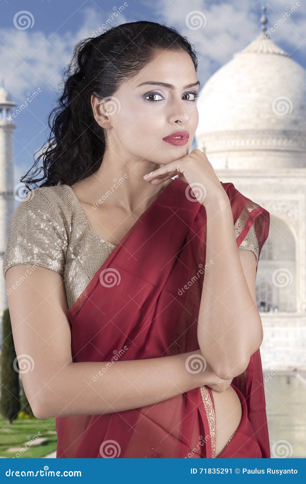 Indian Sleeping Saree Sex - Indian Woman with Taj Mahal Background Stock Image - Image of ethnic,  female: 71835291