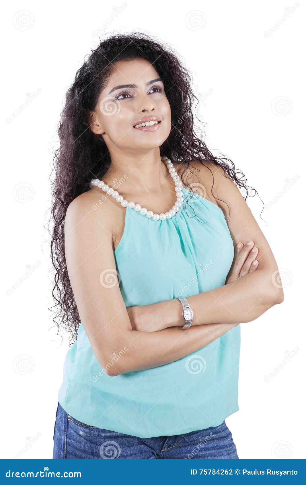 Muslim Woman With Thinking Expression Stock Image - Image 
