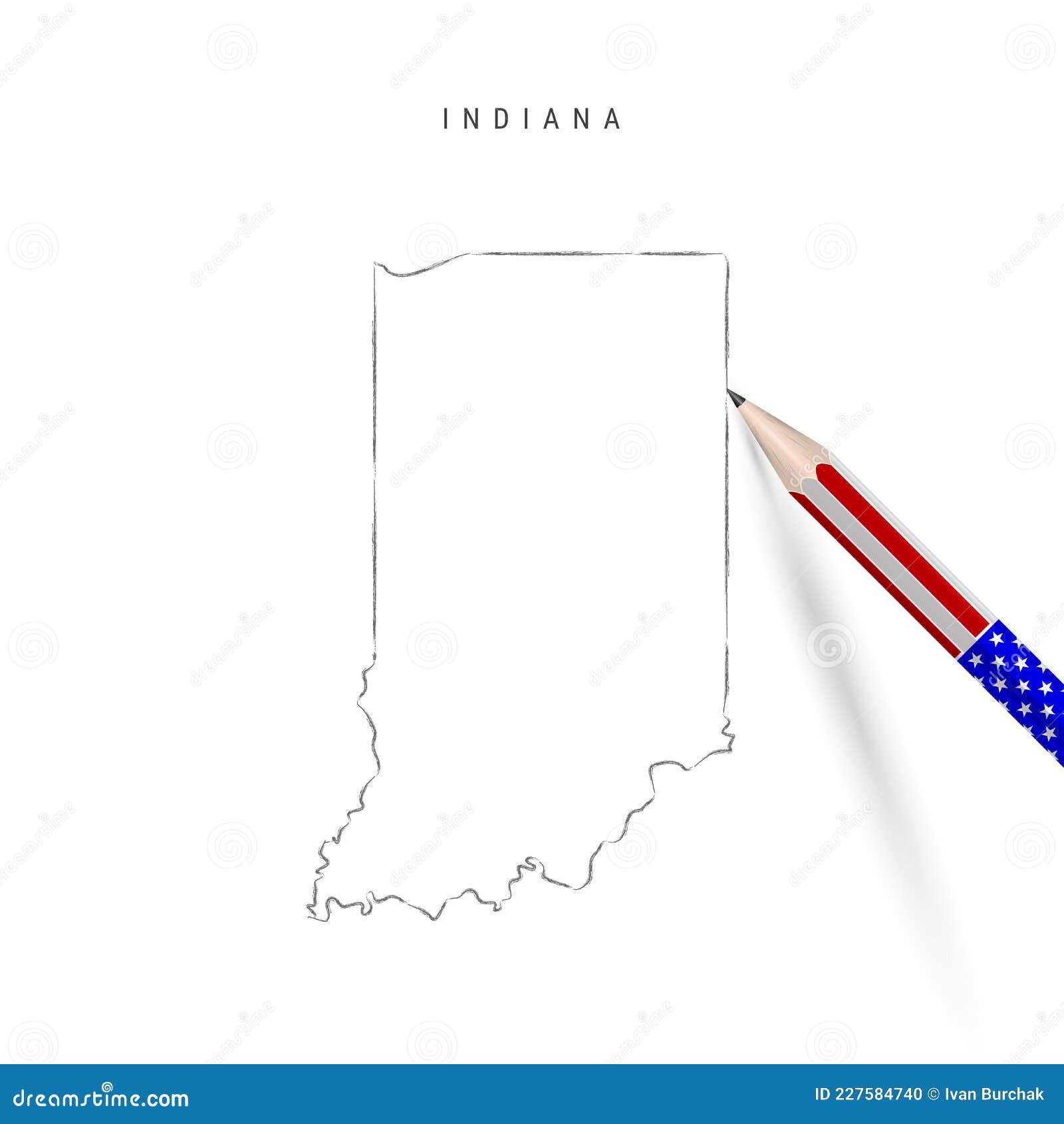 Creative 3D Drawing Sketch Us Map with Realistic