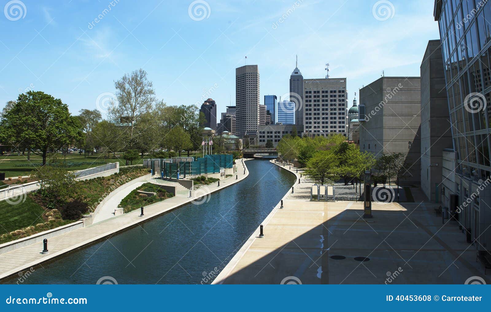 Indianapolis Canal stock photo. Image of buildings, indiana 40453608