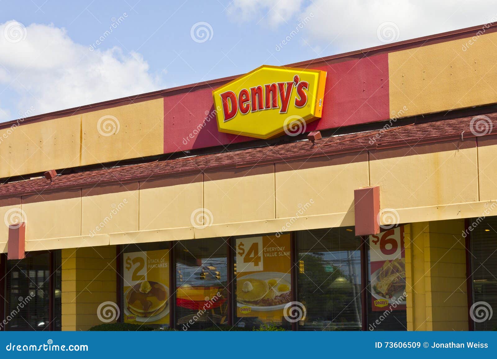 Menu at Denny's restaurant, Indianapolis, US 31 S