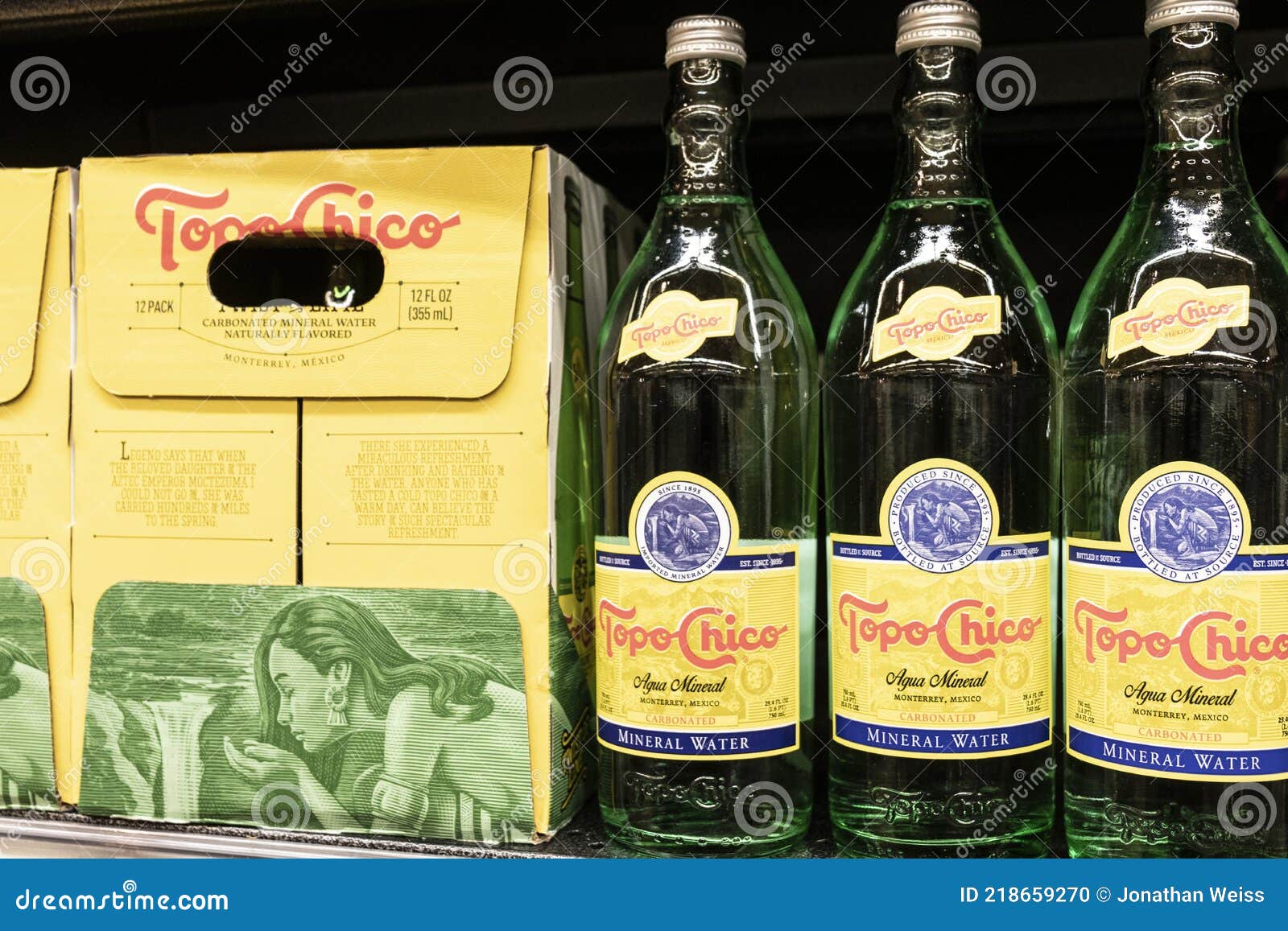The Topo Chico Mineral Water Aisle Of A Bravo Market Grocery Store In