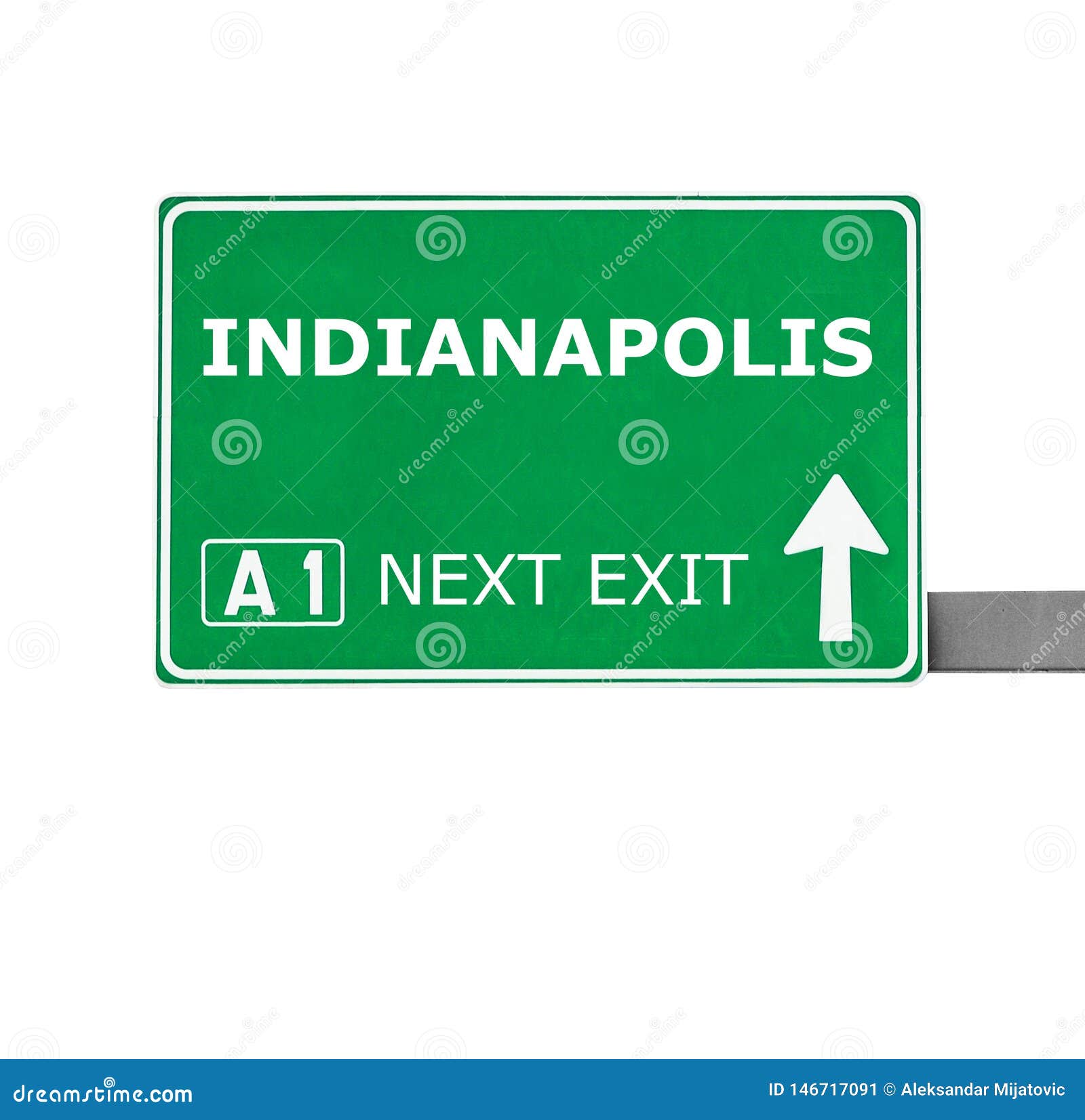 INDIANAPOLIS Road Sign Isolated on White Stock Image Image of guide