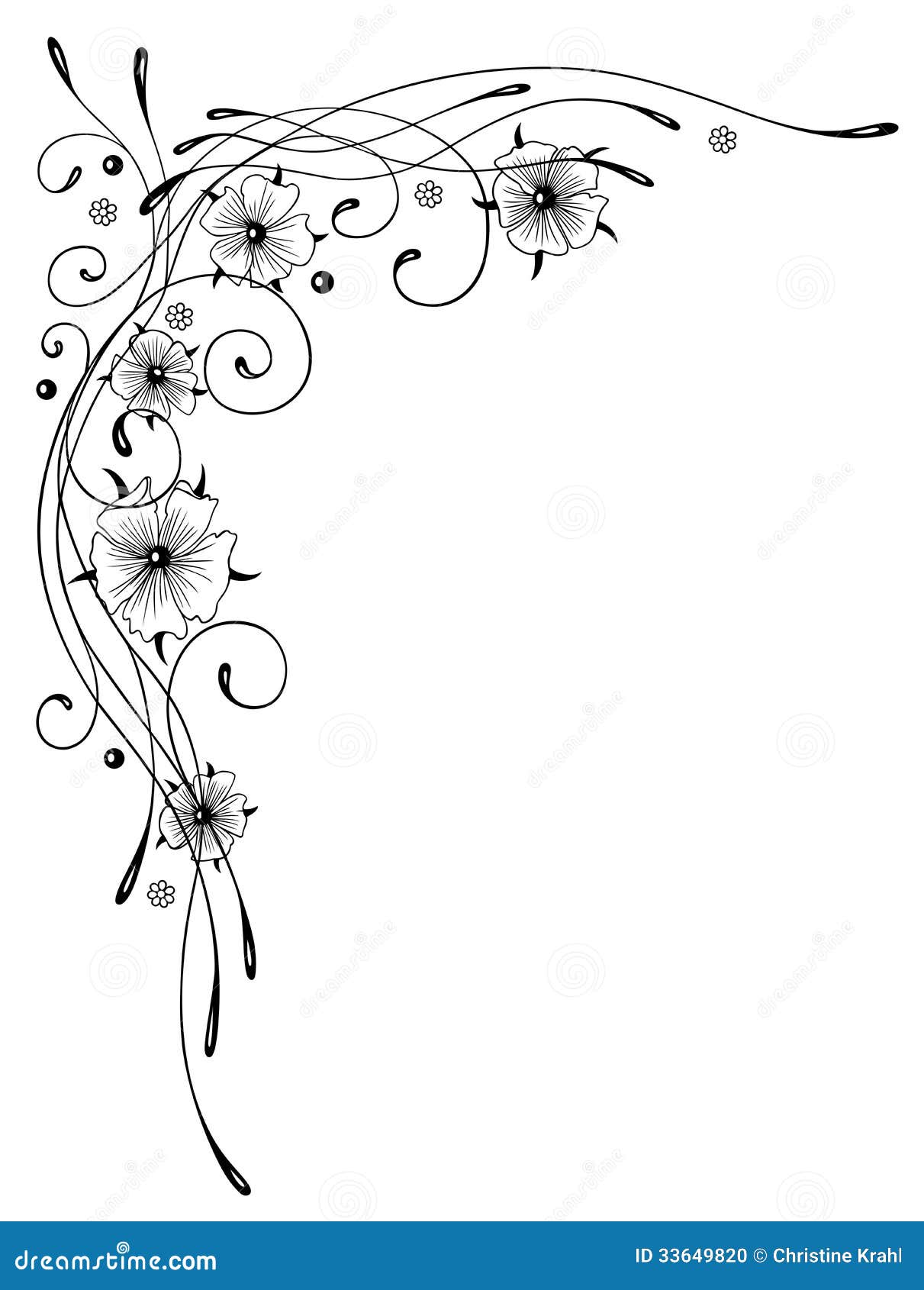 indiankrasse blommor ram vektor illustrationer