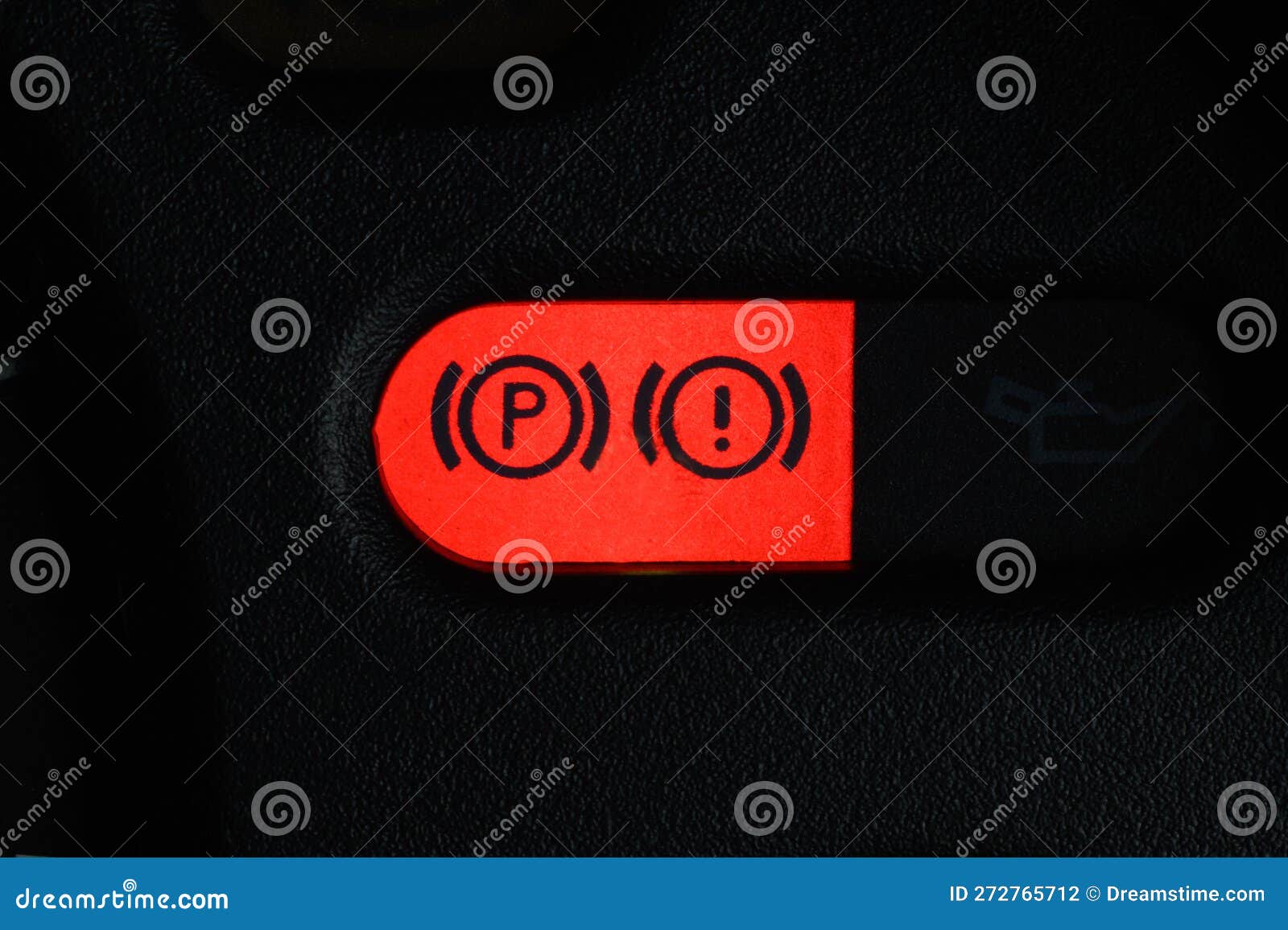 The Indicator on the Dashboard of the Car Brake System Malfunction