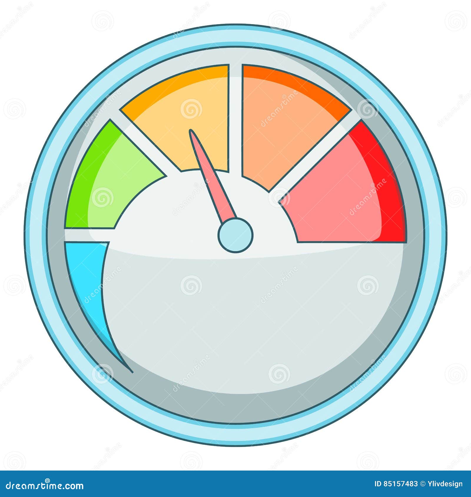 Indicator Icon, Cartoon Style Stock Vector Illustration of heat, home