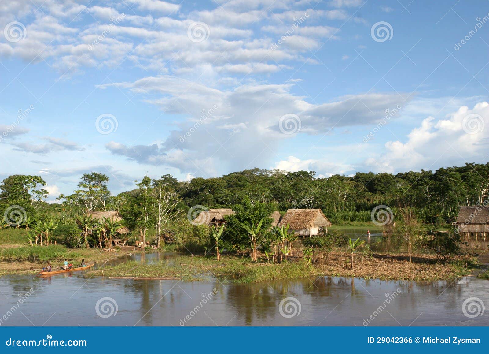 Indigenous Village Amazon Stock Photo Image 29042366