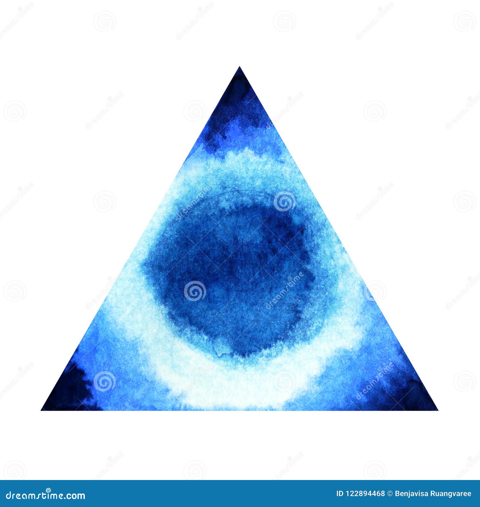 indigo color of chakra  third eye concept, watercolor painting