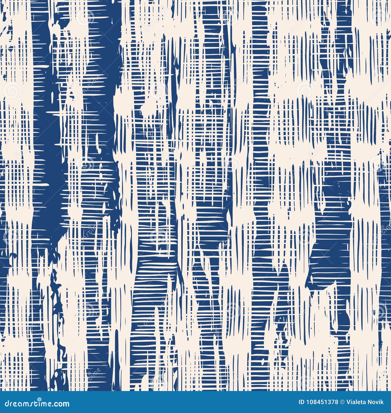 Indigo Vector Tie Dye Seamless Pattern. Stock Vector - Illustration of  cotton, print: 108451378