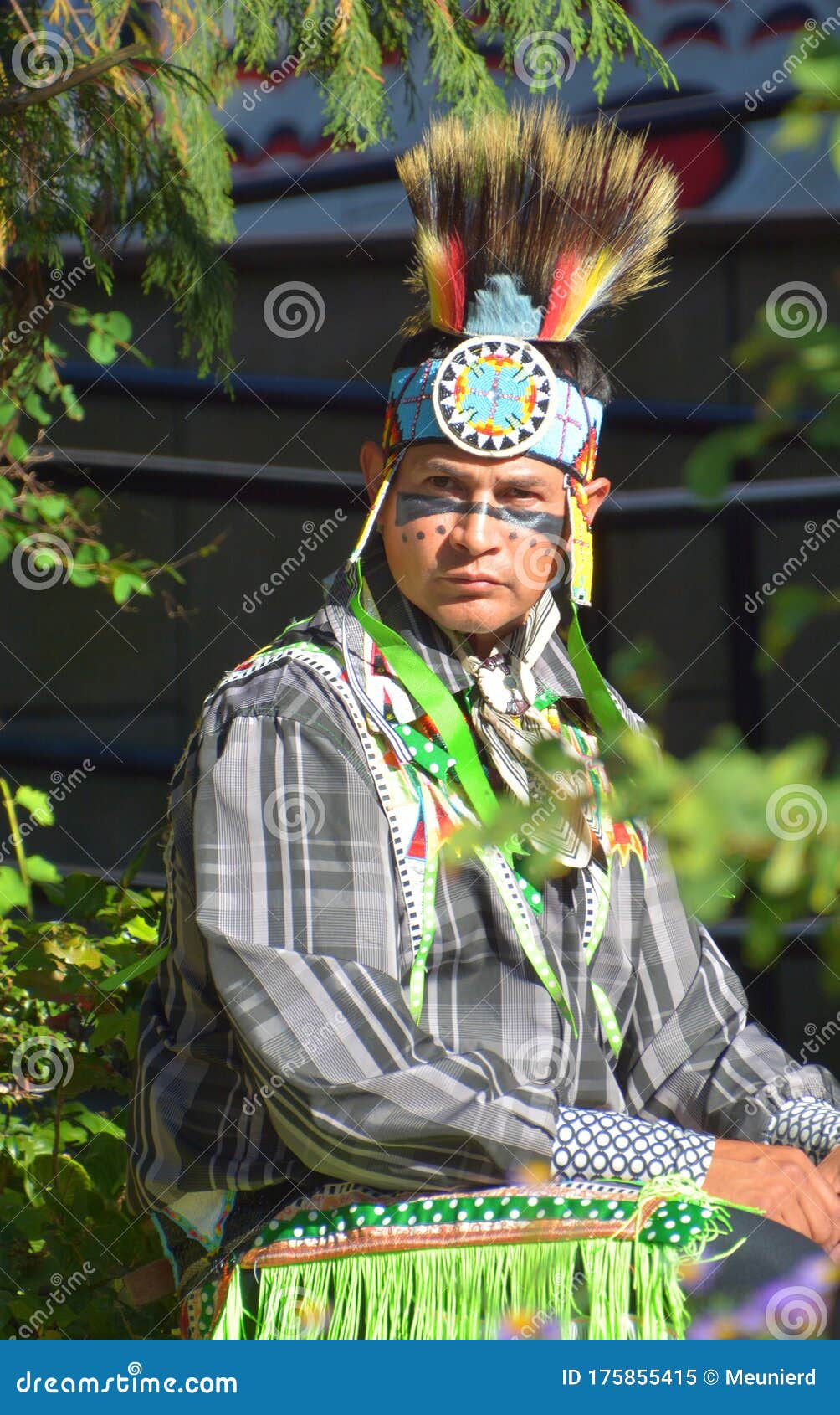 Indio Nativo Con Traje Tradicional Imagen Editorial Imagen De Carnaval America 175855415