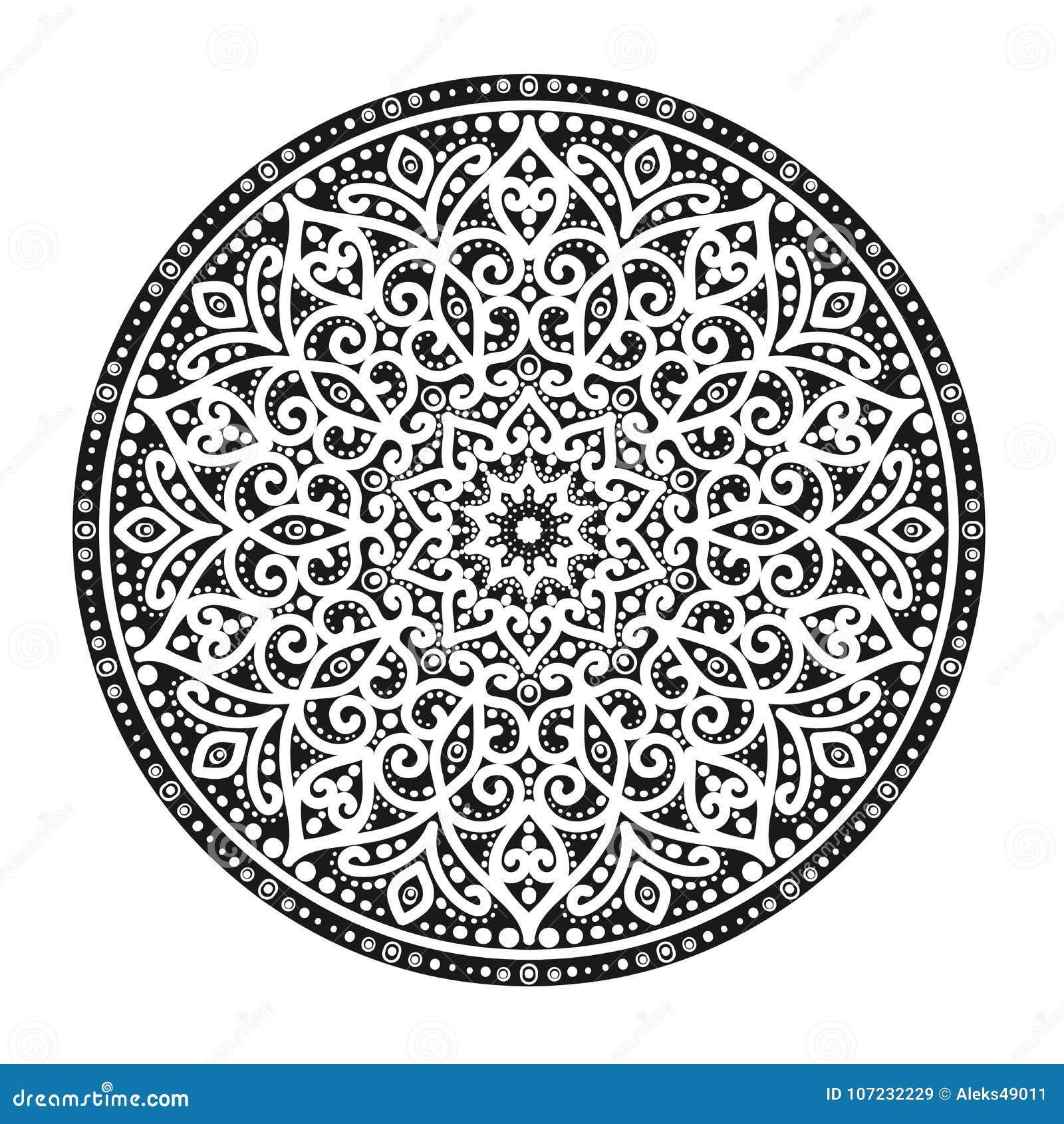 Indisch patroon, ornament vector illustratie. Illustration of aziatisch