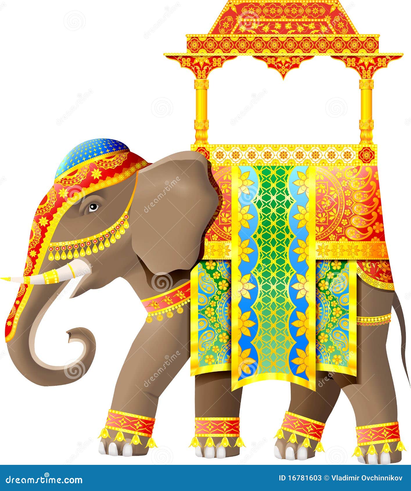 indischer elefant vektor abbildung illustration von