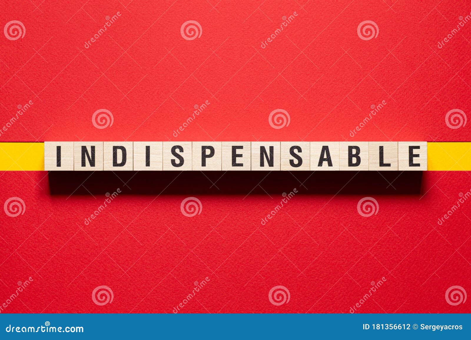 indispensable word concept on cubes