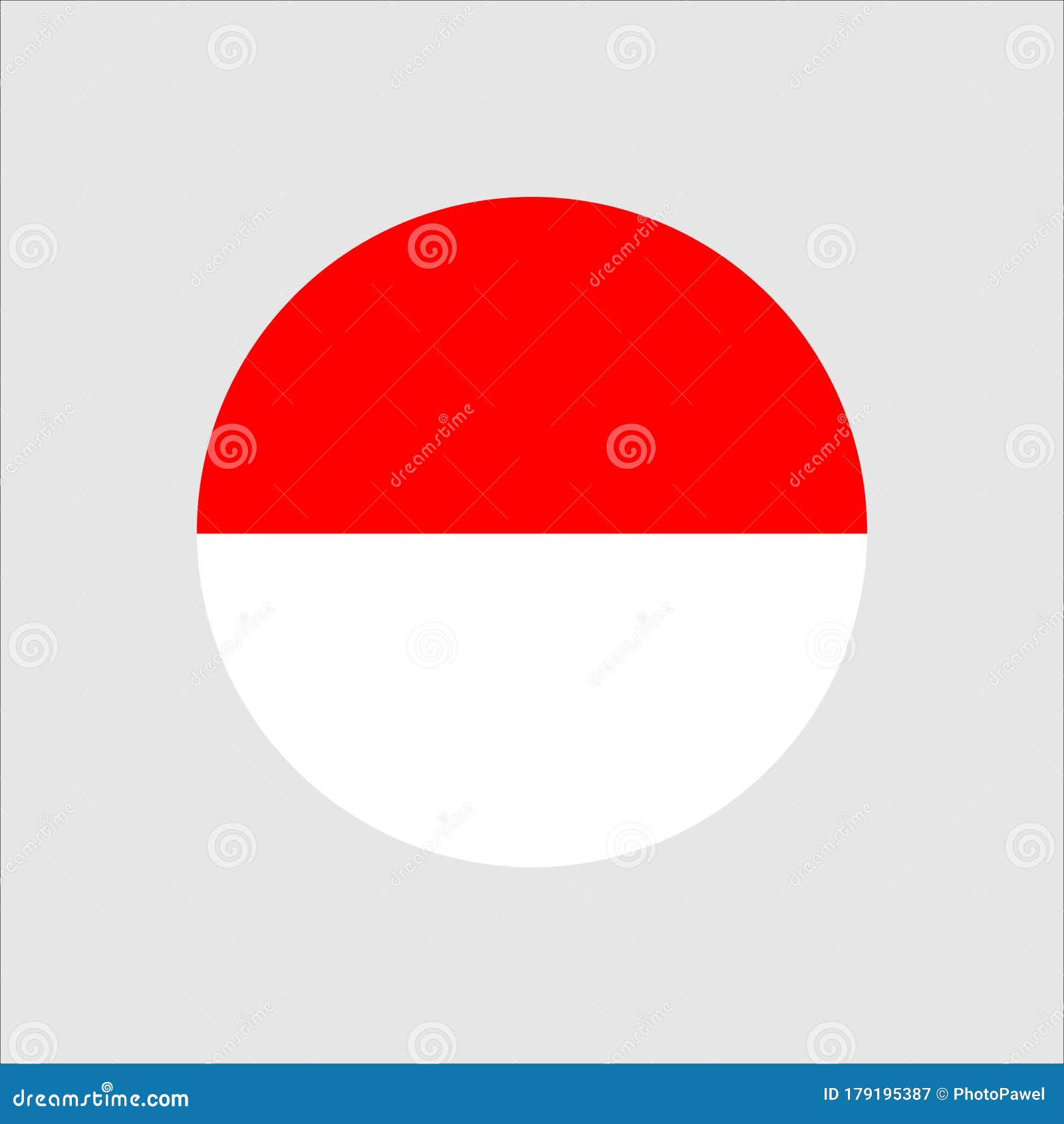Download Indonesia Circle Button Flag. National Symbol Icon. Vector ...
