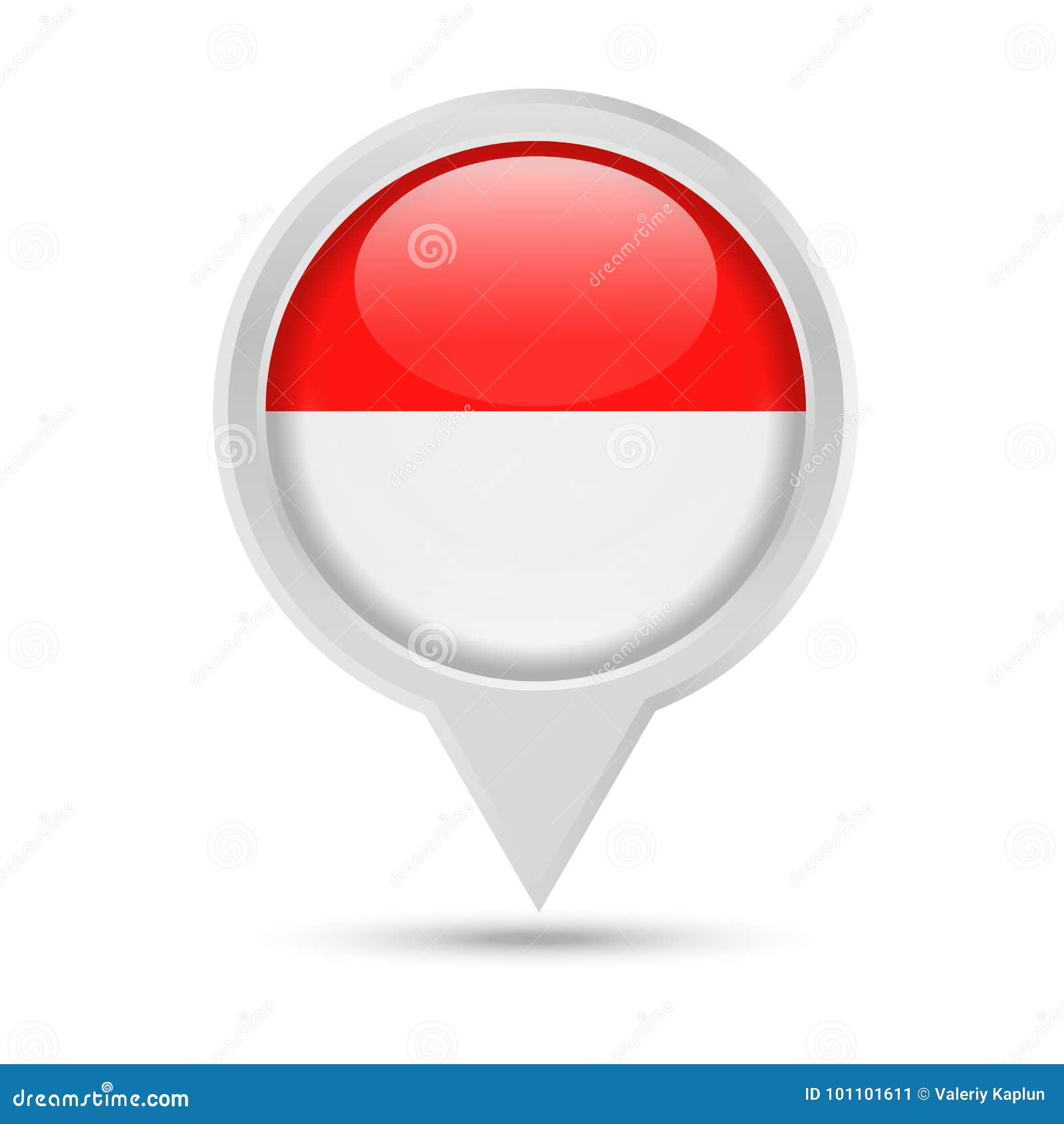 Download Indonesia Flag Round Pin Vector Icon Stock Illustration ...