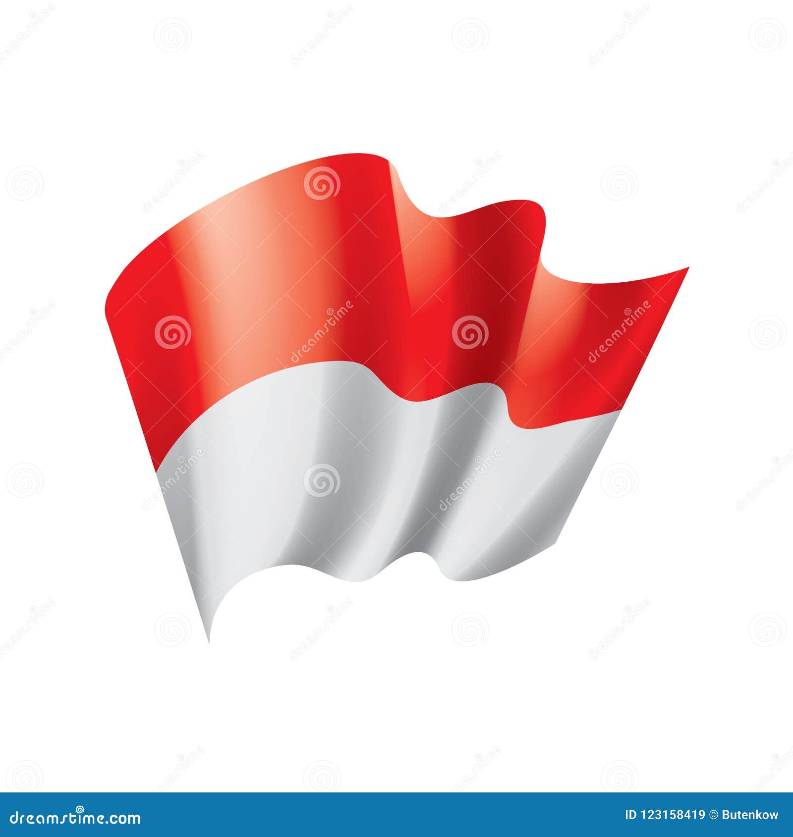 Indonesia Flag, Vector Illustration Stock Vector - Illustration of ...