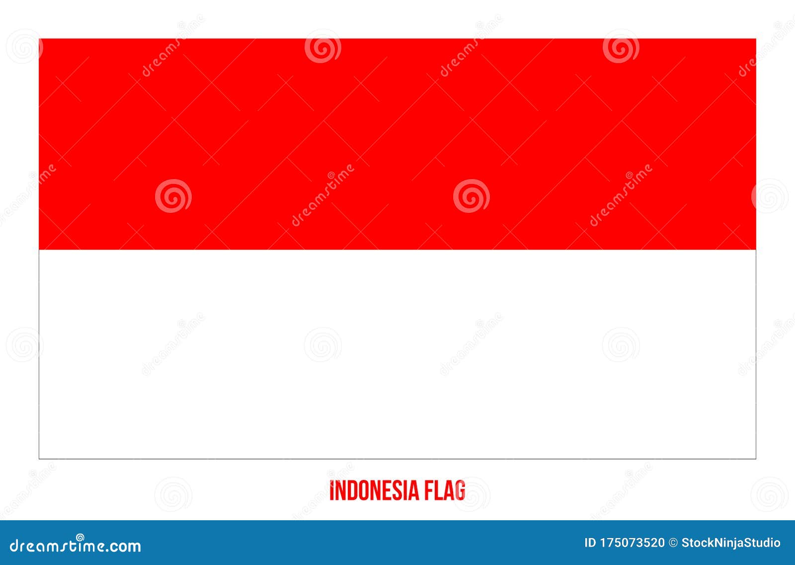 Indonesia Flag Vector Illustration on White Background. Indonesia