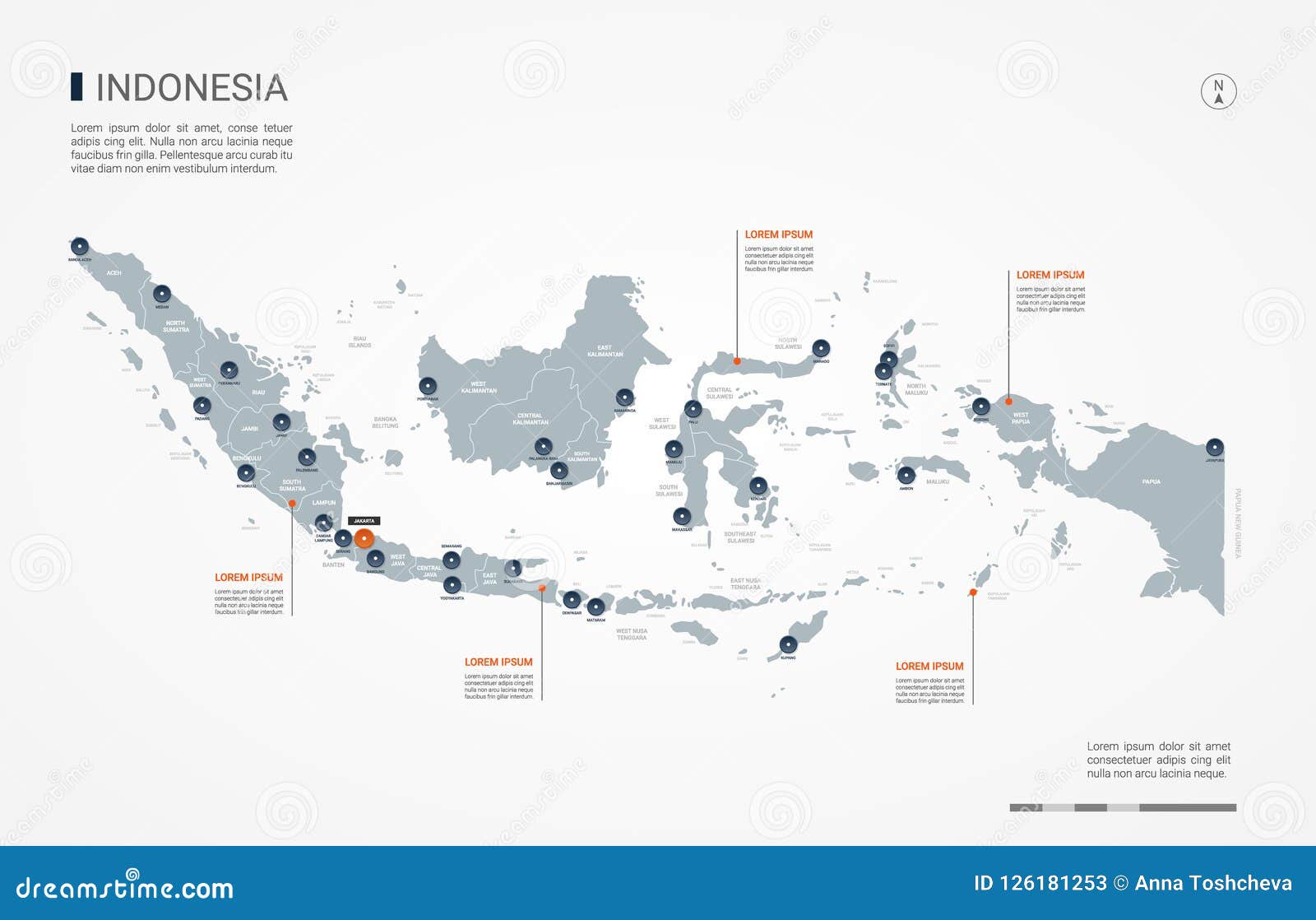 indonesia infographic map  .