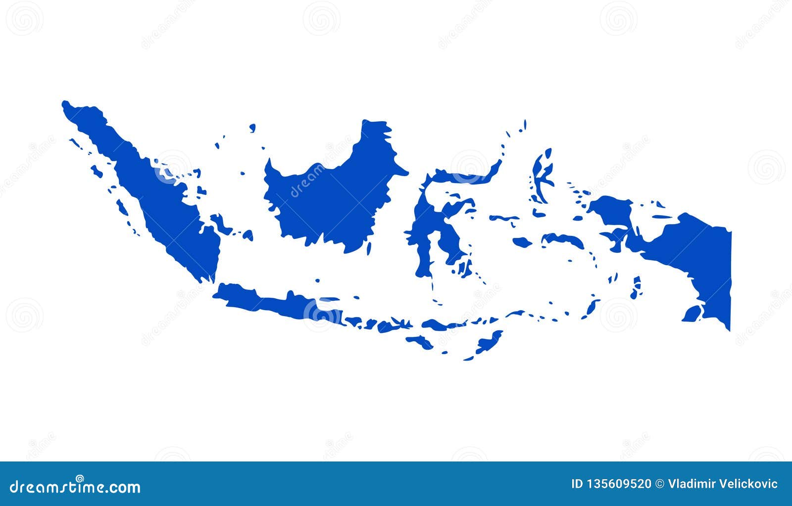 indonesia map - unitary state of the republic of indonesia
