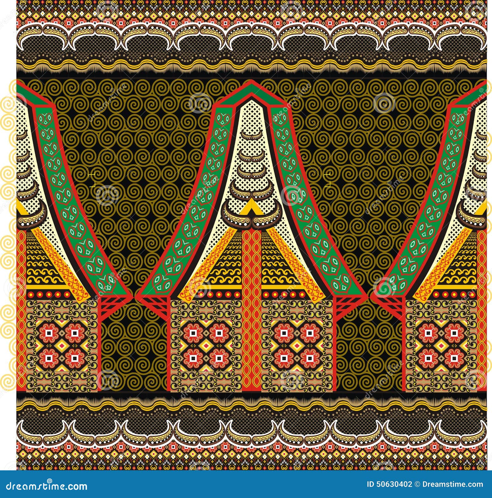 Indonesian Batik  Motif Stock Illustration Image 50630402