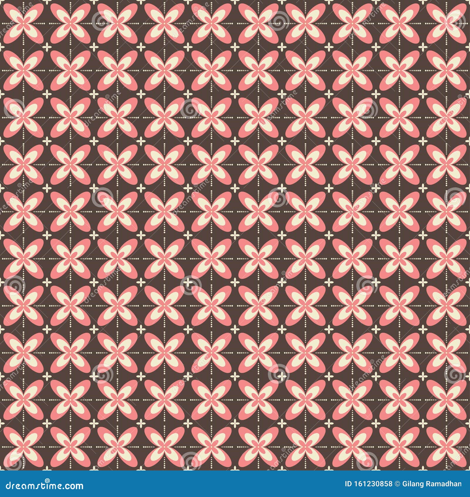 Indonesian Batik  Seamless Pattern  With Various Motif 