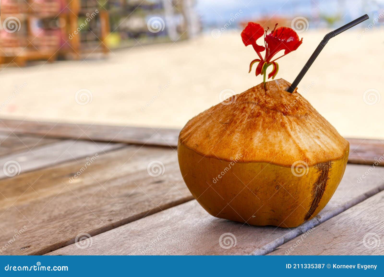 Indonesian Coconuts, a Tonic, Exotic Drink. Coconut Stock Image Image