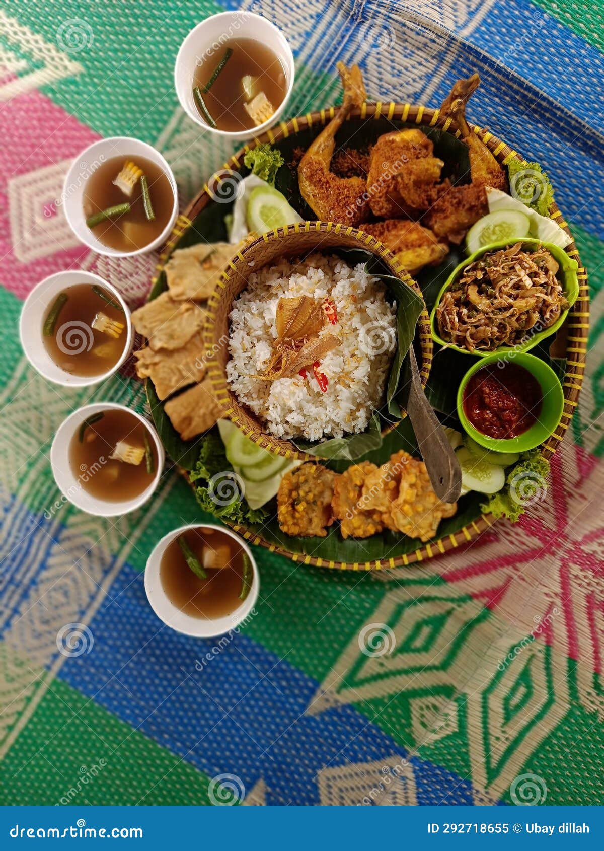 Indonesian Food for Lunch Caffe Jakarta Stock Image - Image of food