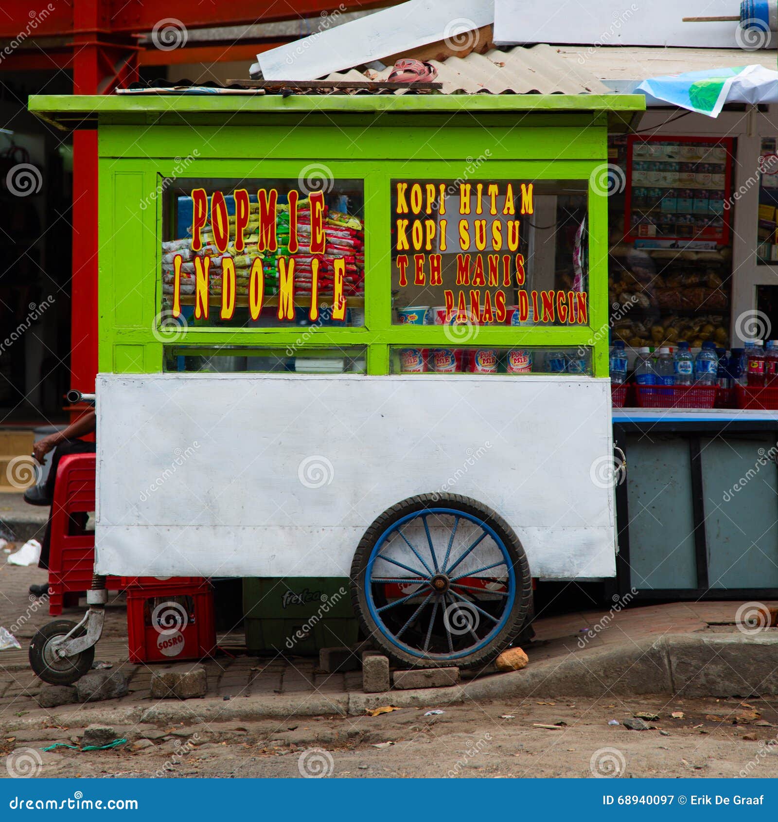 Indonesian food stall editorial photography. Image of stall - 68940097