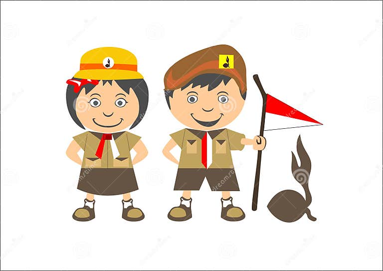 Indonesian scout clipart stock illustration. Illustration of background ...