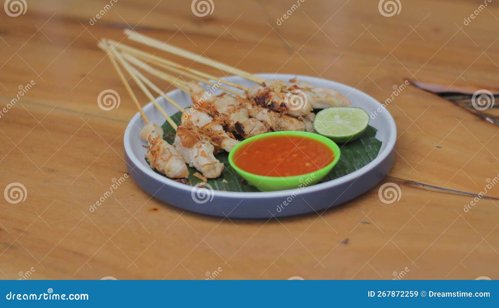 Indonesian Traditional Chicken Satay Stock Image - Image of breakfast