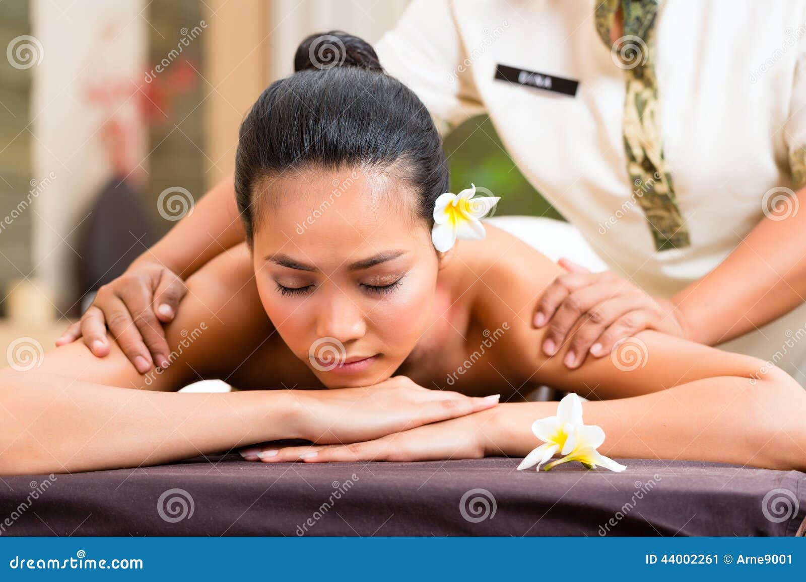 Indonesian Woman Wellness Massage In Spa Stock Image I