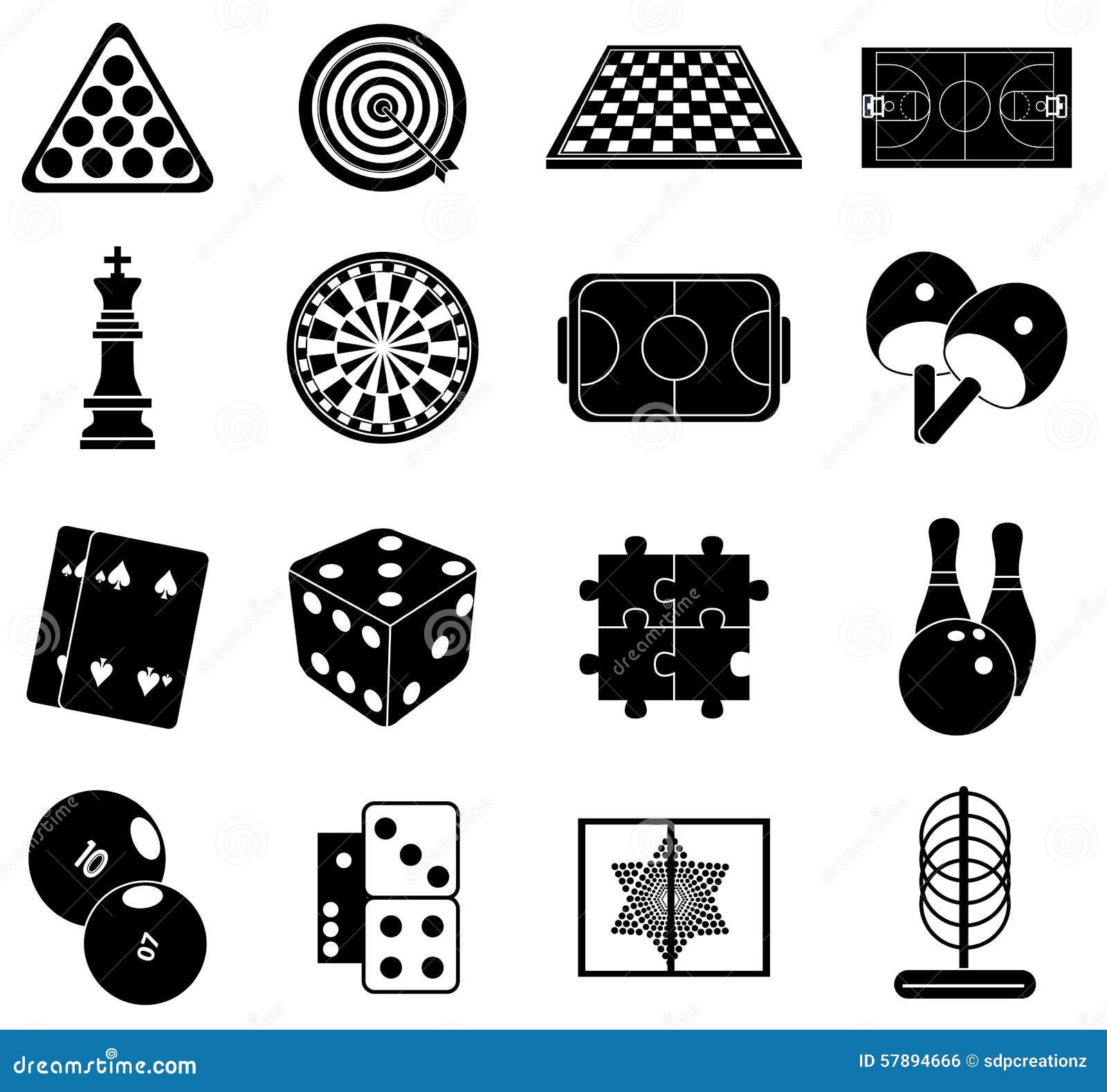 Game icons set stock vector. Illustration of casino, puzzle - 43963139