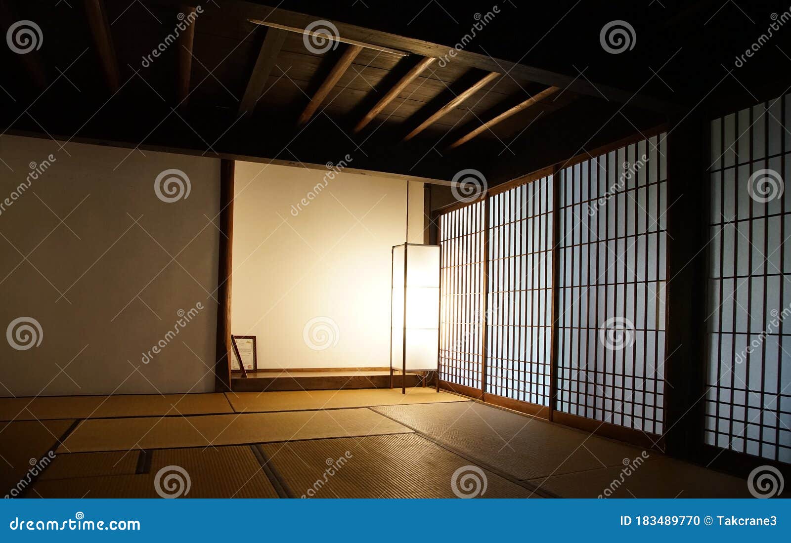 Indoor of the Japanese House Stock Photo Image of ceiling, light