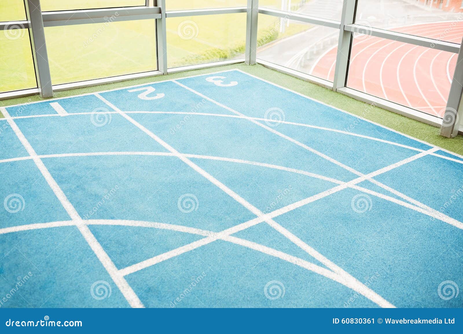 Indoor running track stock image. Image of track, workout 60830361