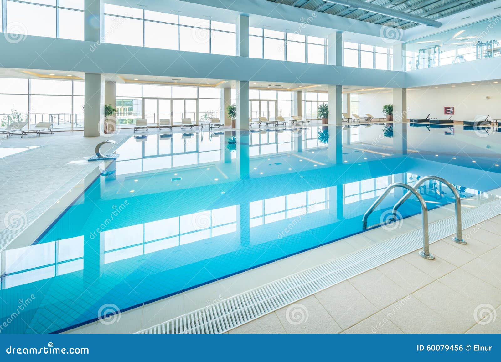 indoor swimming pool in healthy concept