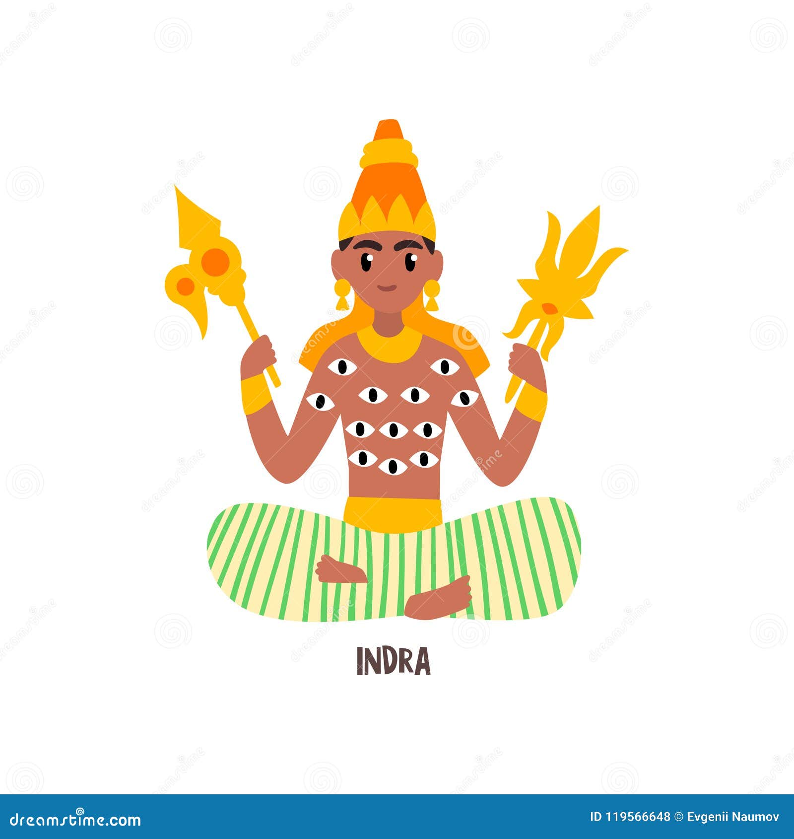 Indra Vector Icon On White Background. Flat Vector Indra Icon Symbol
