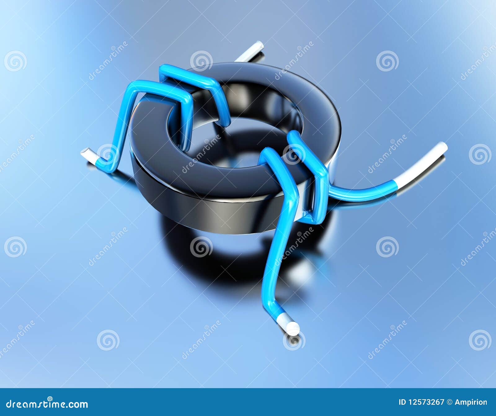 The Inductance Coil ( Ferrite) Stock Illustration Illustration of soldering, radio 12573267