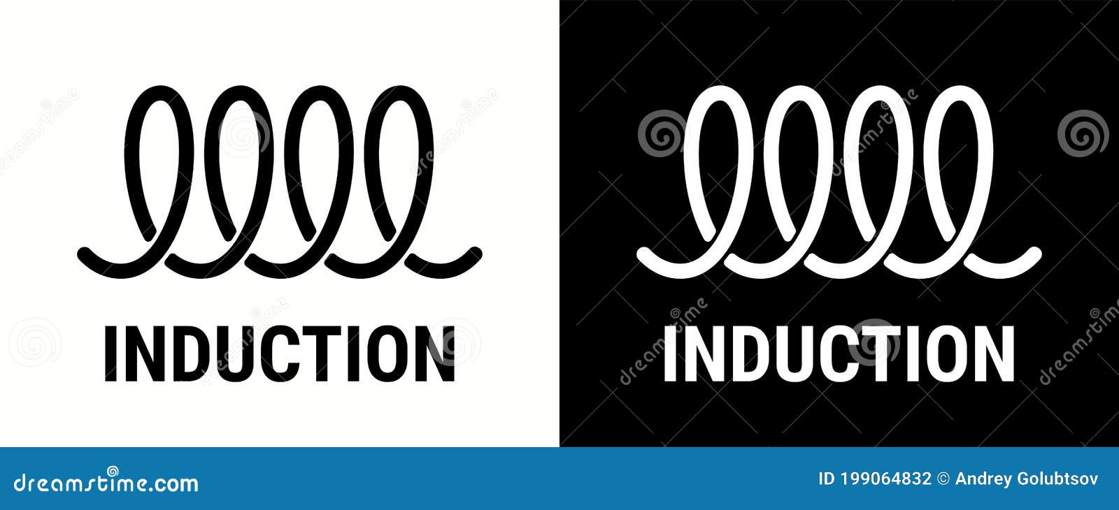 Induction Icon for Electric Hob and Cooking Stove Oven Cooker, Vector