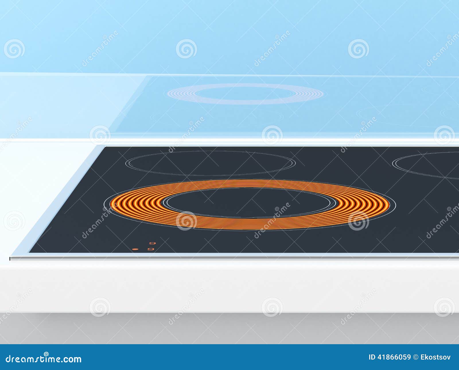 Induction stove stock illustration. Illustration of oven 41866059