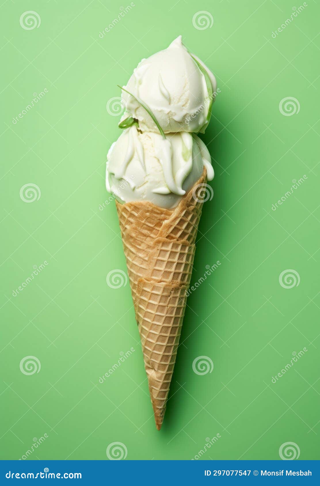 indulge in the unexpected: savory garlic ice cream cone with a twist of garlic on top!