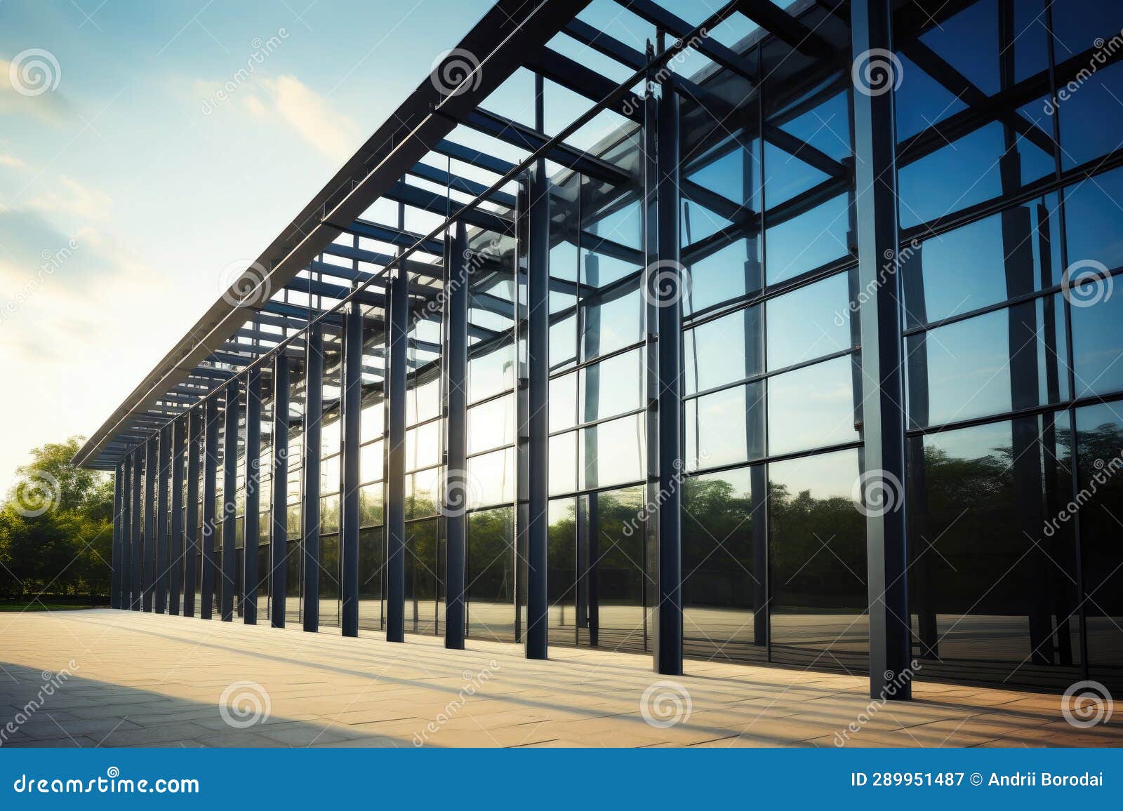 Industrial Aesthetics in Modern Architecture. Stock Illustration