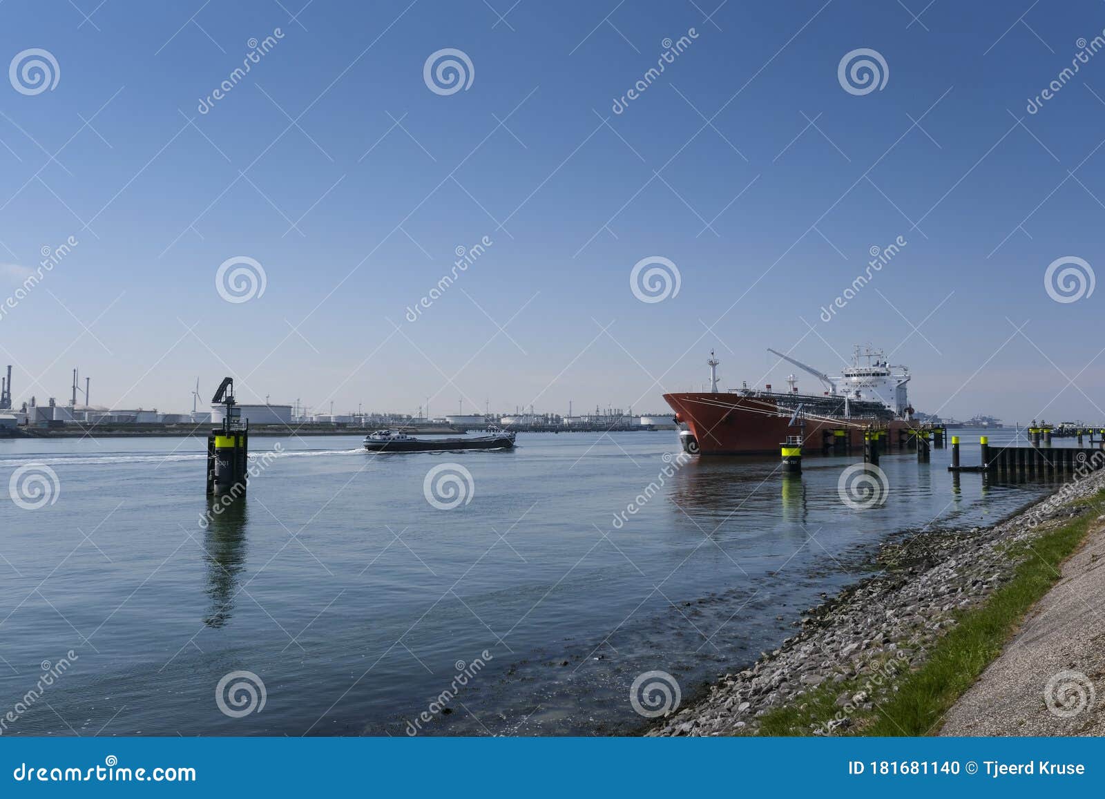 industrial area in the port of rotterdam in the netherlands. port of rotterdam zuid holland/netherlands products terminal